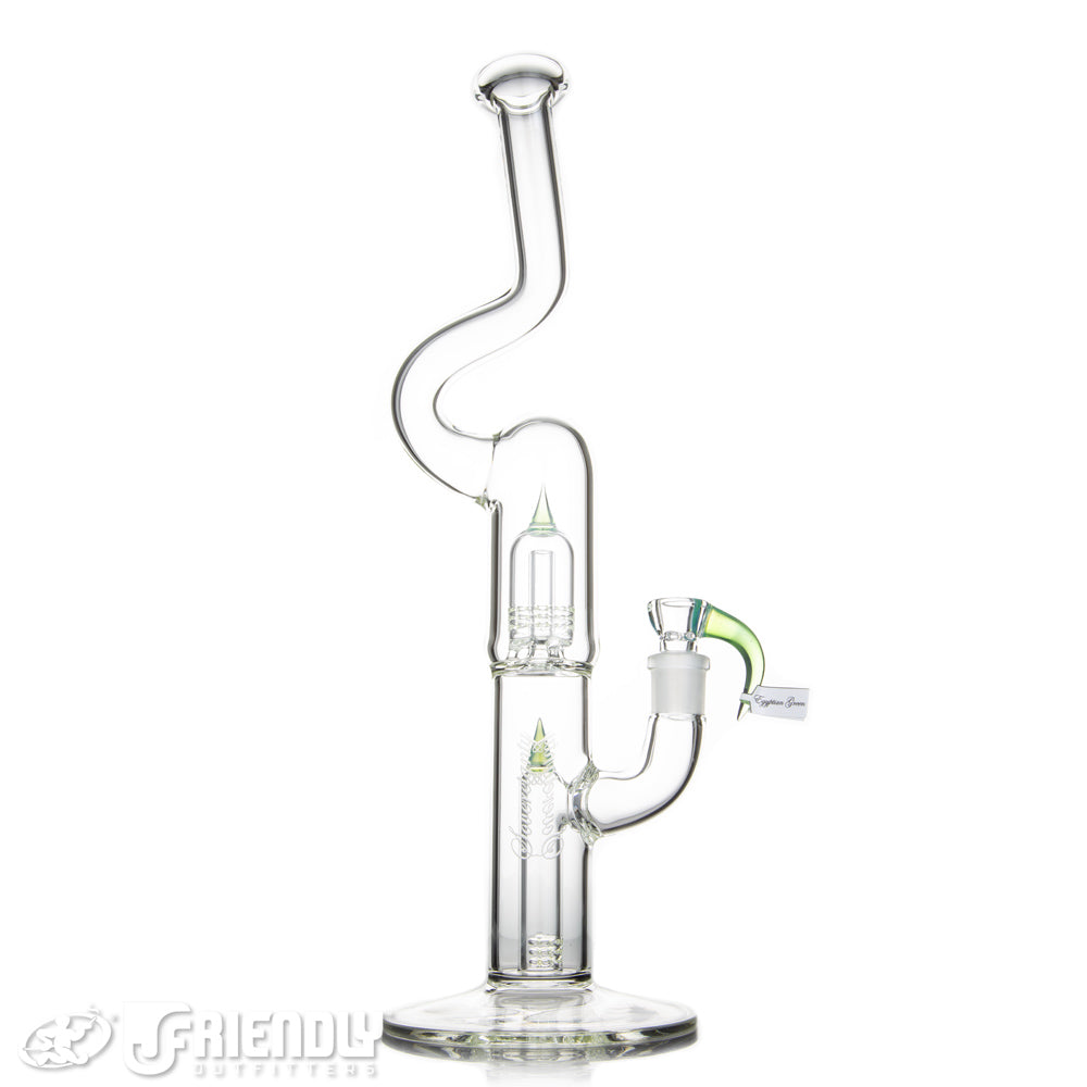 Sovereignty Glass Fixed 180 to Grid Dome Natty Neck w/ Egyptian Green Accent