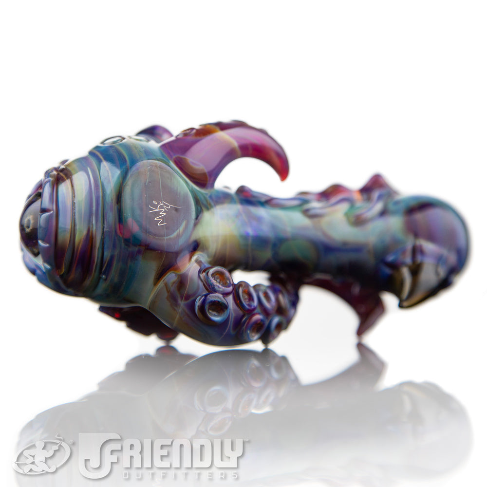 Mako Glass Amber Purple Creature Spoon #15