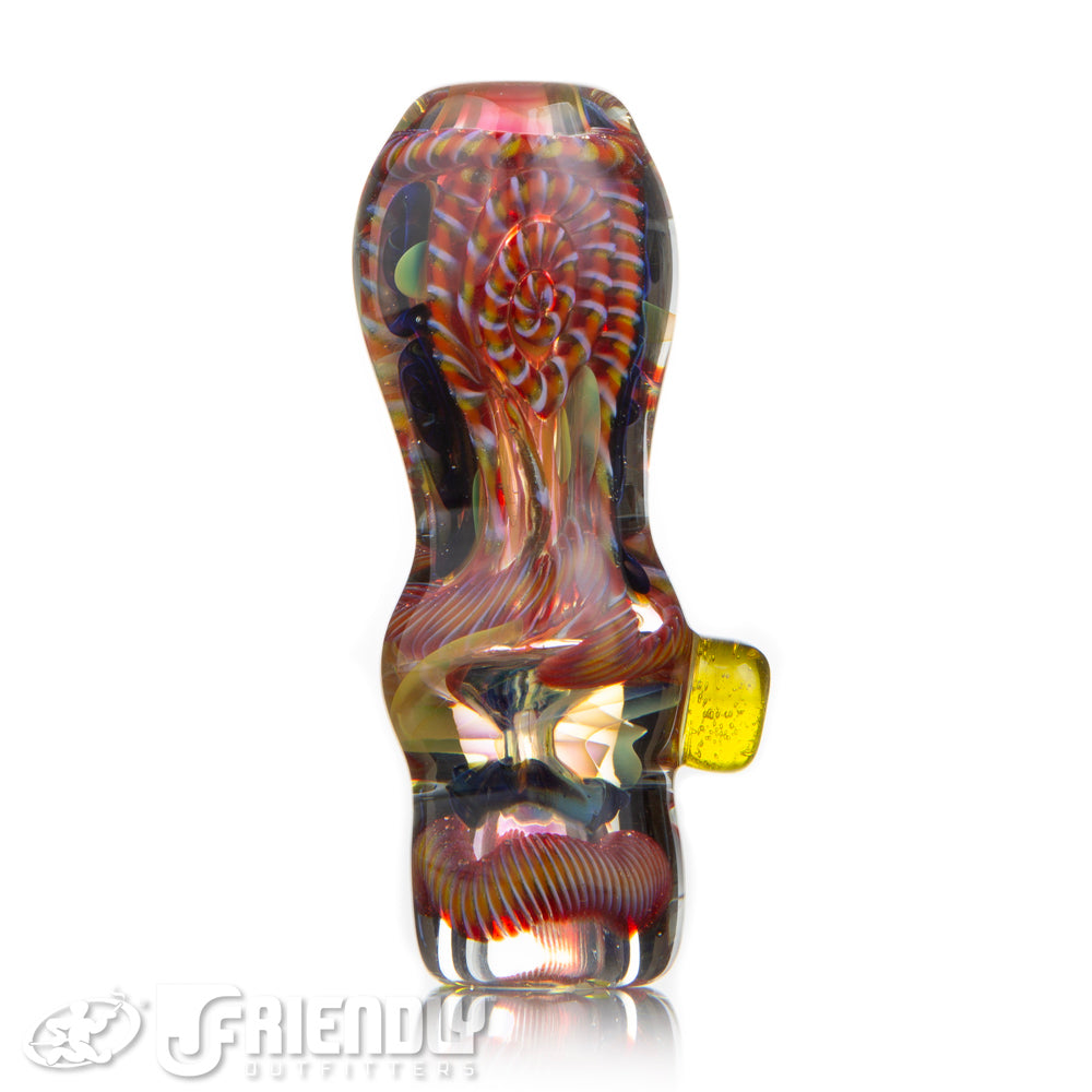 Firekist Inside-Out Chillum w/ Yellow Accents