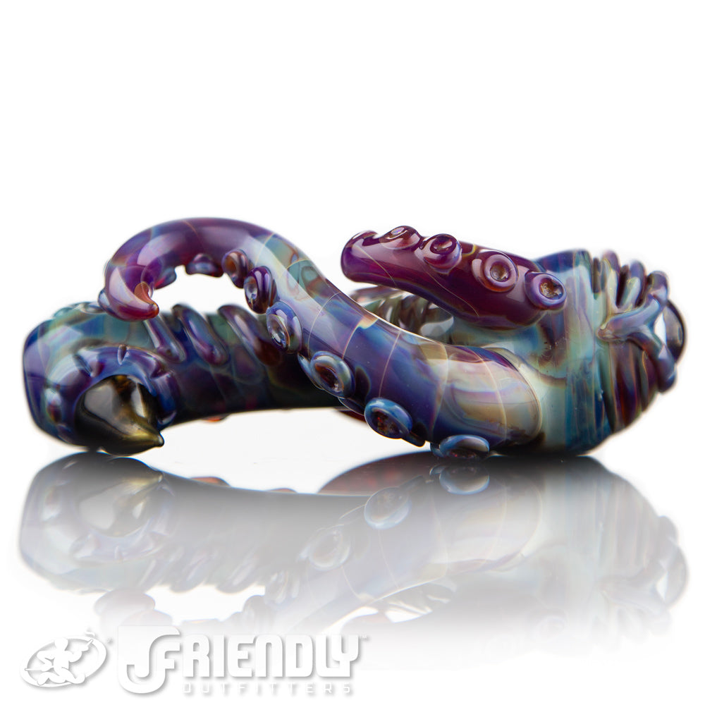 Mako Glass Amber Purple Creature Spoon #15