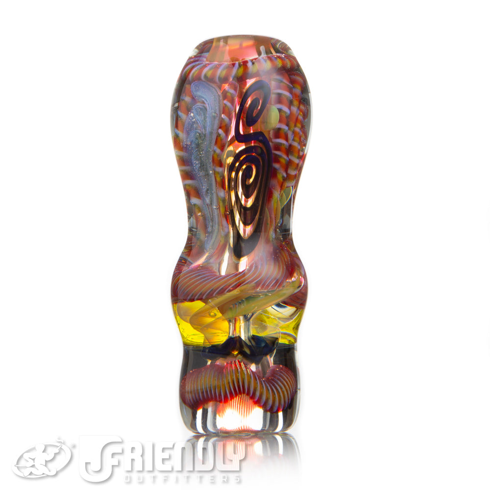 Firekist Inside-Out Chillum w/ Yellow Accents