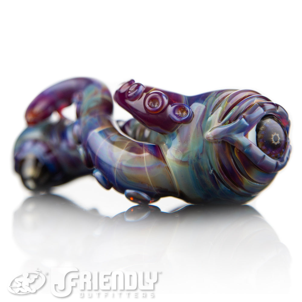 Mako Glass Amber Purple Creature Spoon #15