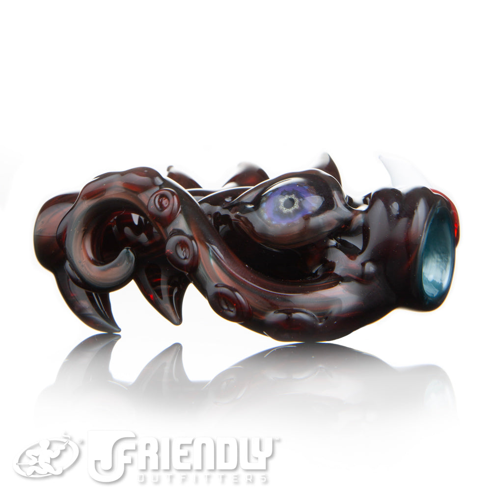 Mako Glass Blood Red Sea Creature Chillum