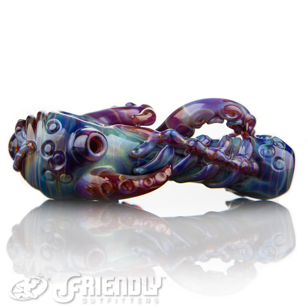 Mako Glass Amber Purple Creature Spoon #15