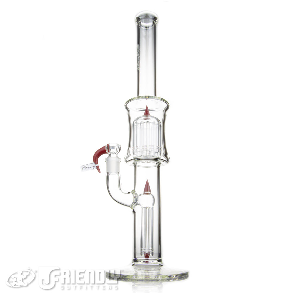 Sovereignty Glass Slitted Fixed 4 to 12 Arm Tree w/ Partial Cherry Accents