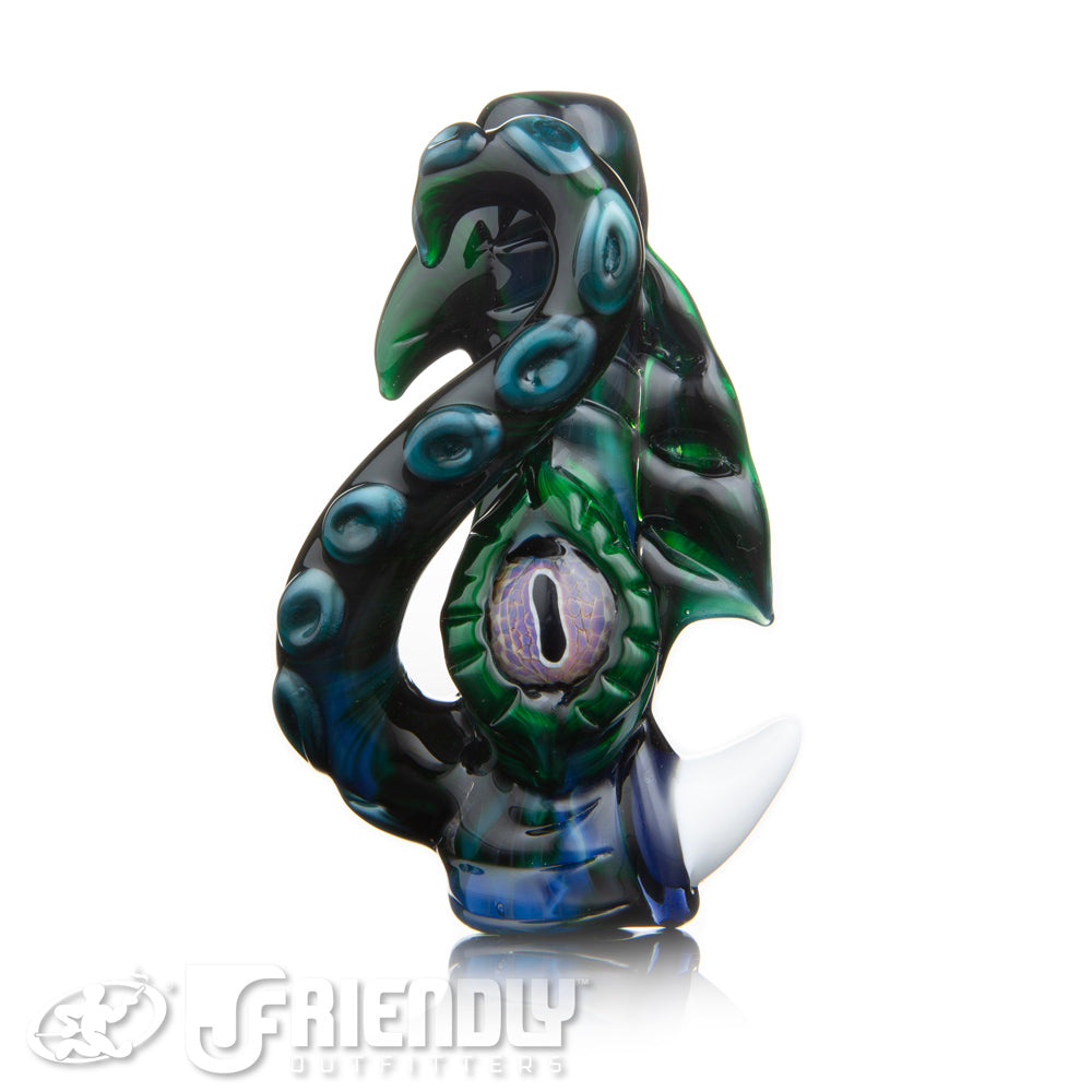 Mako Glass Dark Green Sea Creature Chillum