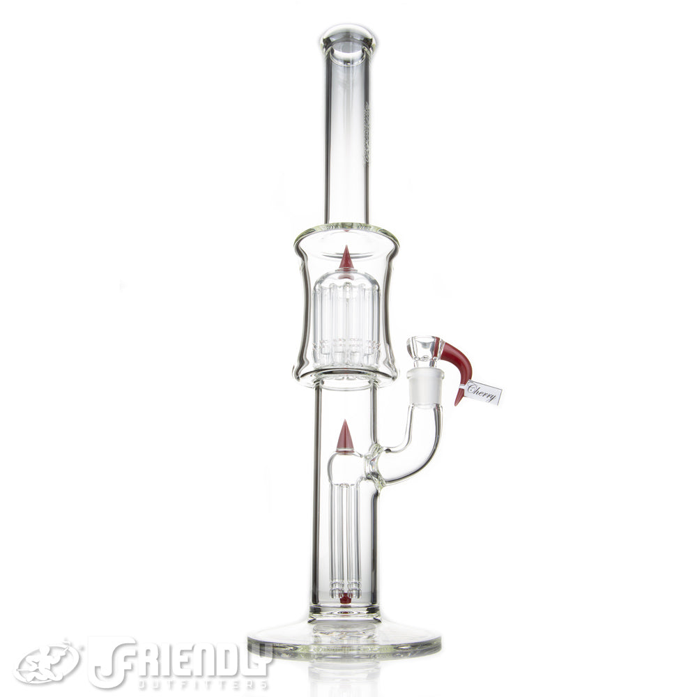 Sovereignty Glass Slitted Fixed 4 to 12 Arm Tree w/ Partial Cherry Accents