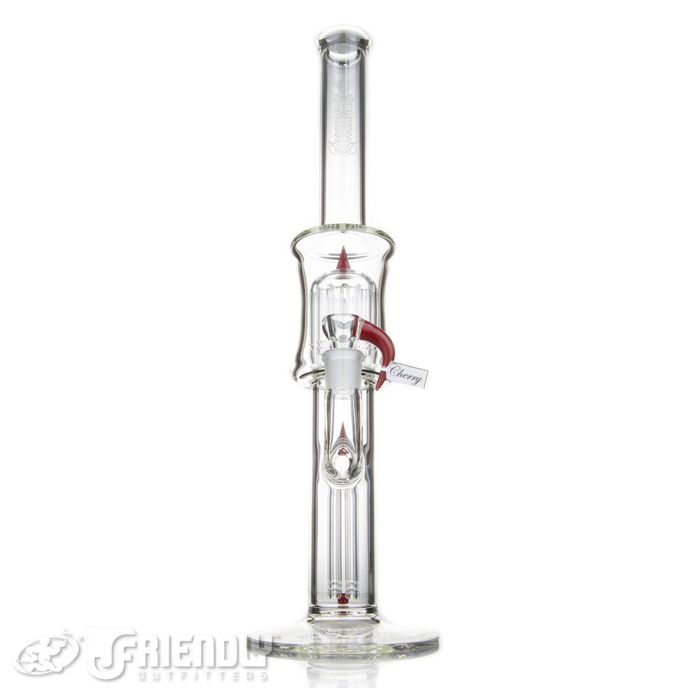 Sovereignty Glass Slitted Fixed 4 to 12 Arm Tree w/ Partial Cherry Accents
