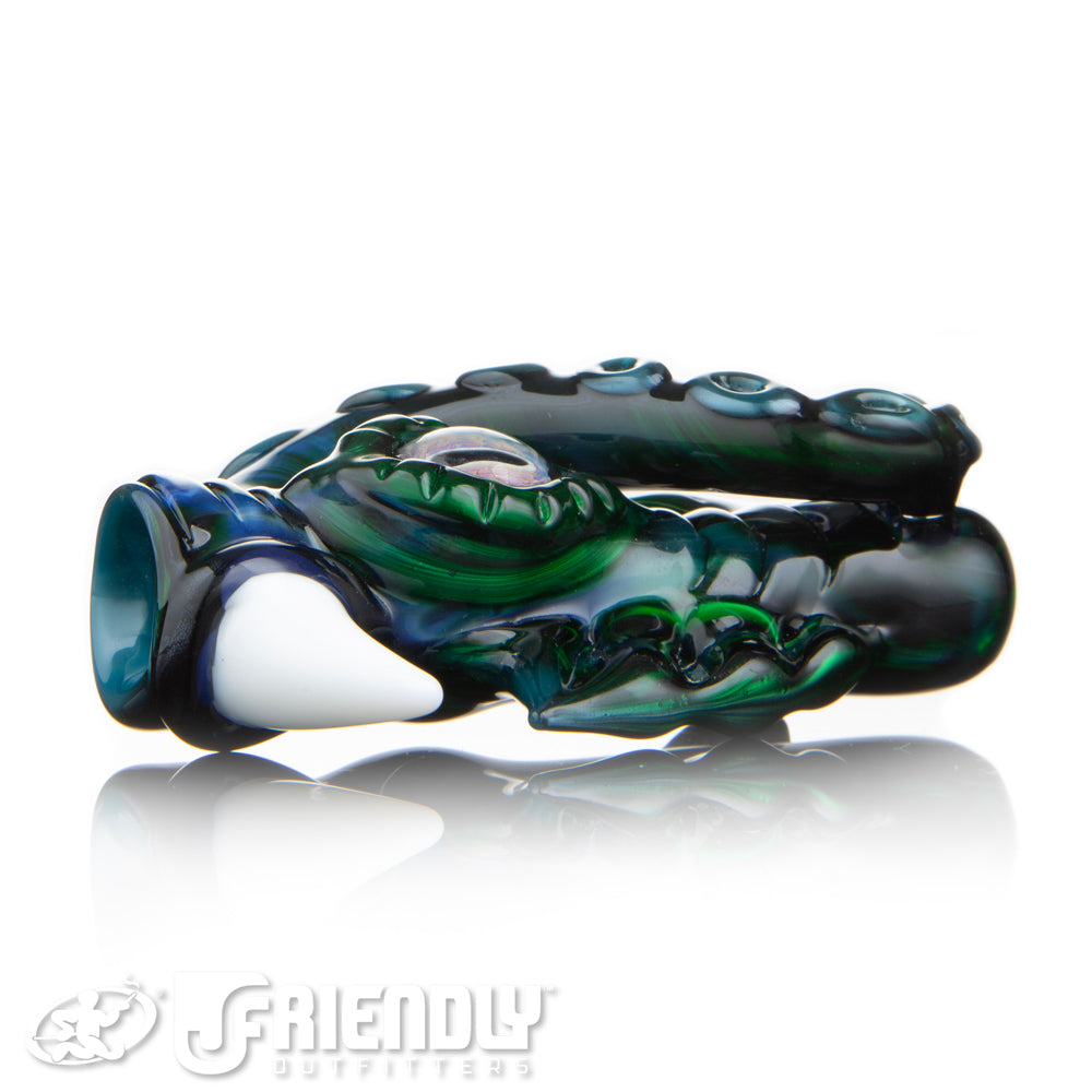 Mako Glass Dark Green Sea Creature Chillum