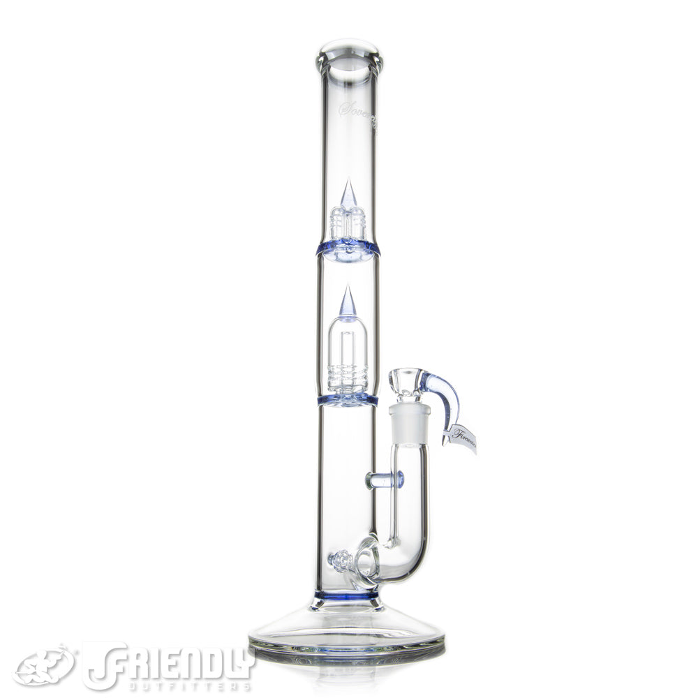 Sovereignty Glass Mini Grid Dome 16mm 3Cut 360 Stemline w/ Partial Firewater Accent & Color Seals