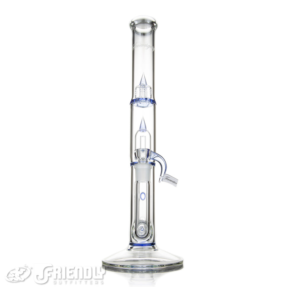 Sovereignty Glass Mini Grid Dome 16mm 3Cut 360 Stemline w/ Partial Firewater Accent & Color Seals