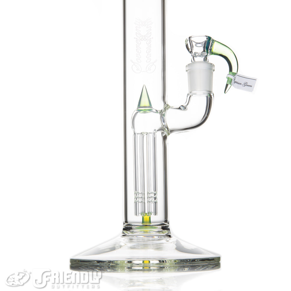 Sovereignty Glass 44mm Gridded Fixed 4 Arm w/ Partial Egyptian Green Accents