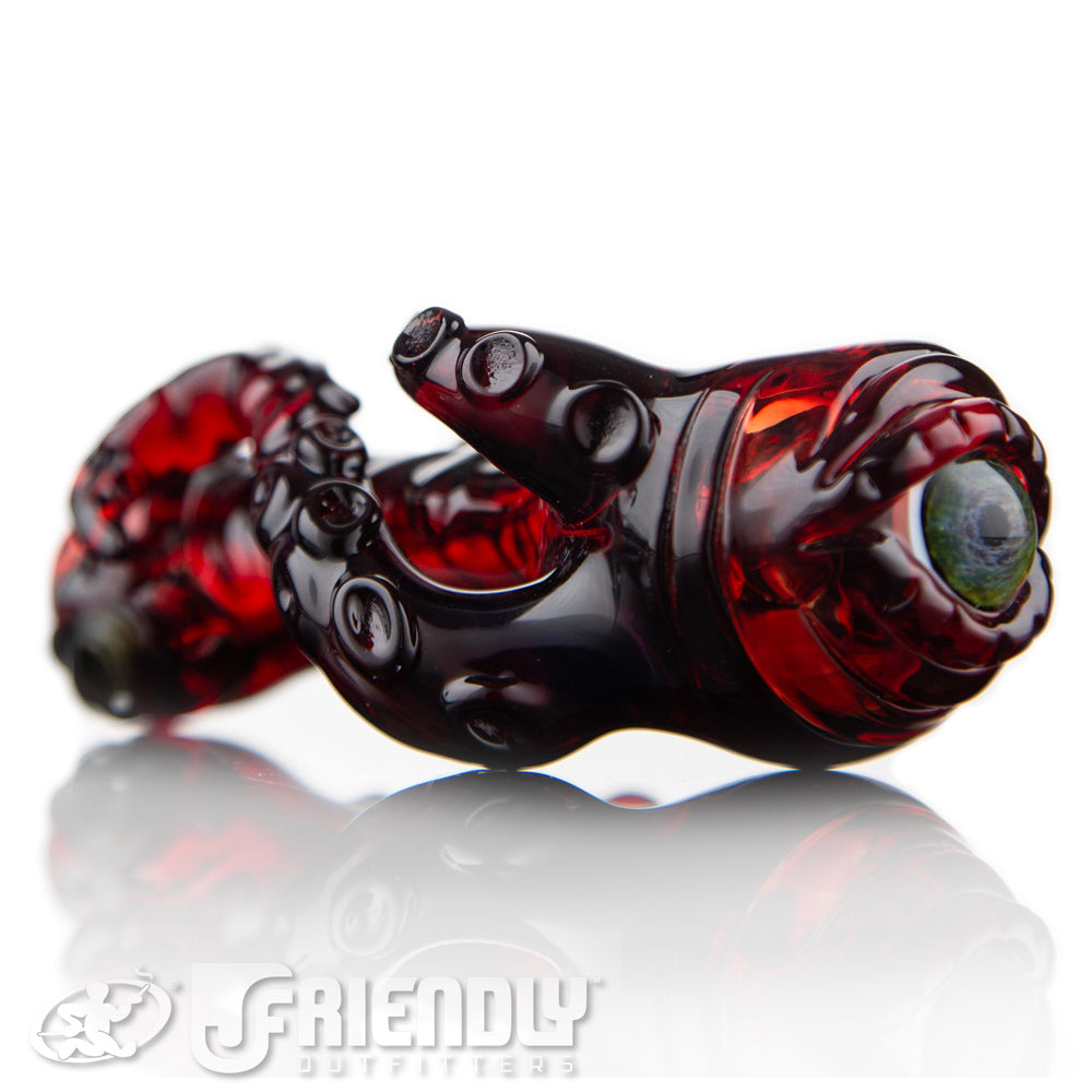 Mako Glass Dark Red Creature Spoon #17