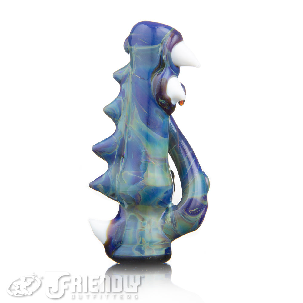 Mako Glass Worked Blue Sea Creature Chillum