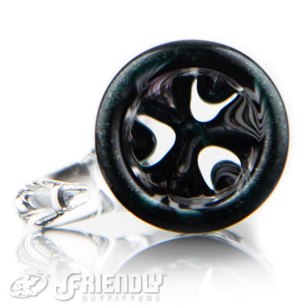 Liberty Glass 18mm Black & White Multi Pinch Slide