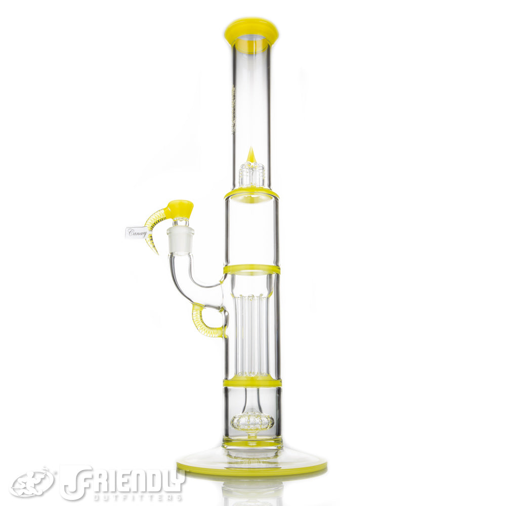 Sovereignty Glass Full Size Straight Foot/Neck Pillar w/Full Canary Accents