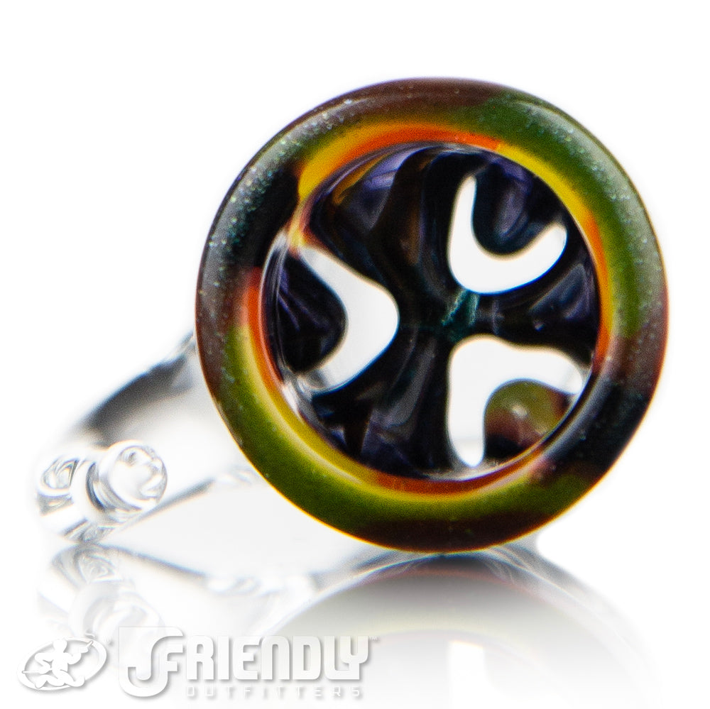 Liberty Glass 18mm Black & Orange Multi Pinch Slide
