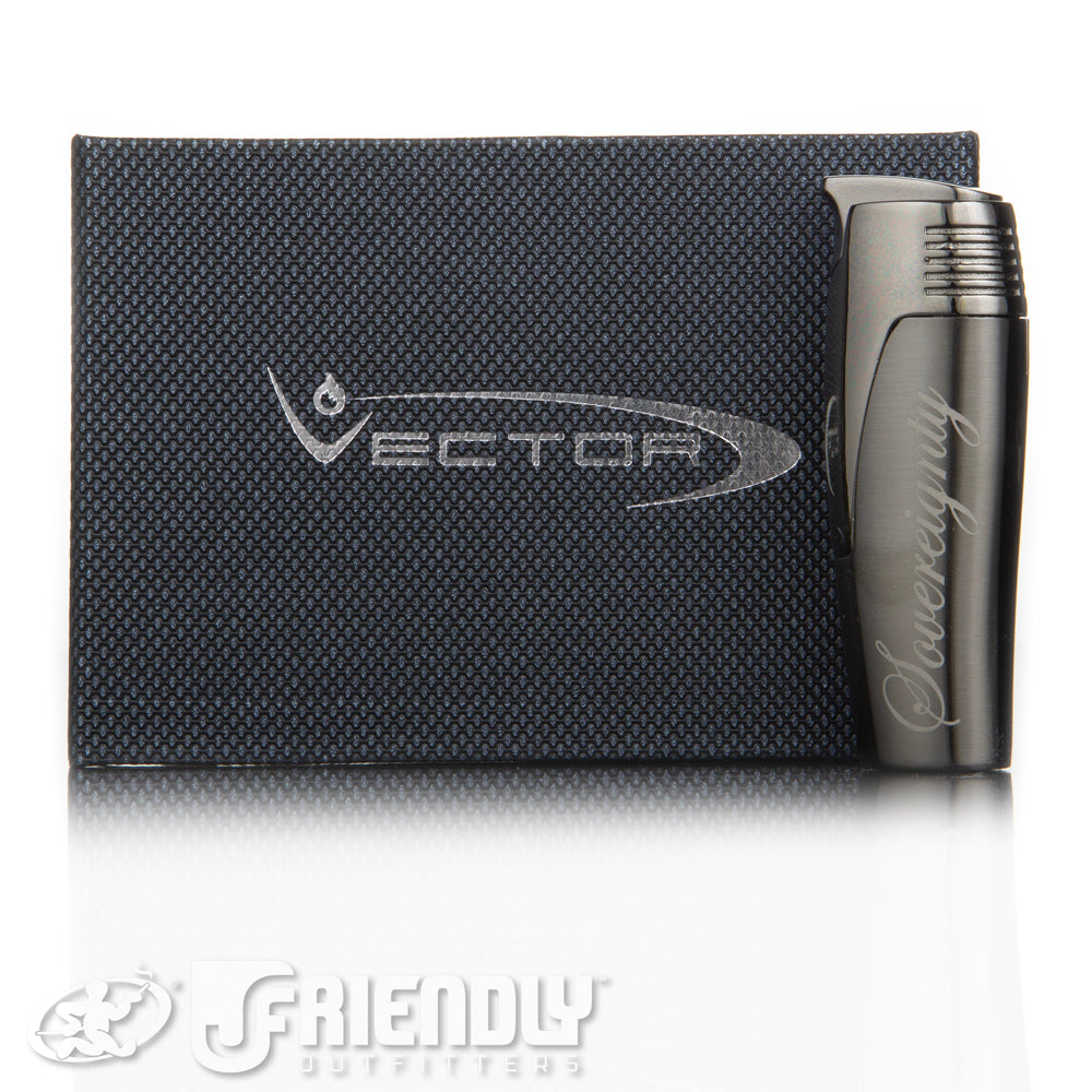 Sovereignty Glass/Vector Gunmetal Coup Single Torch Lighter