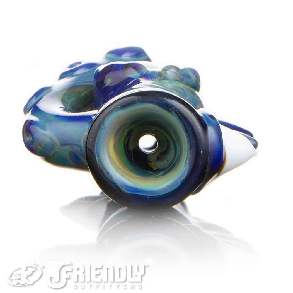 Mako Glass Worked Blue Sea Creature Chillum