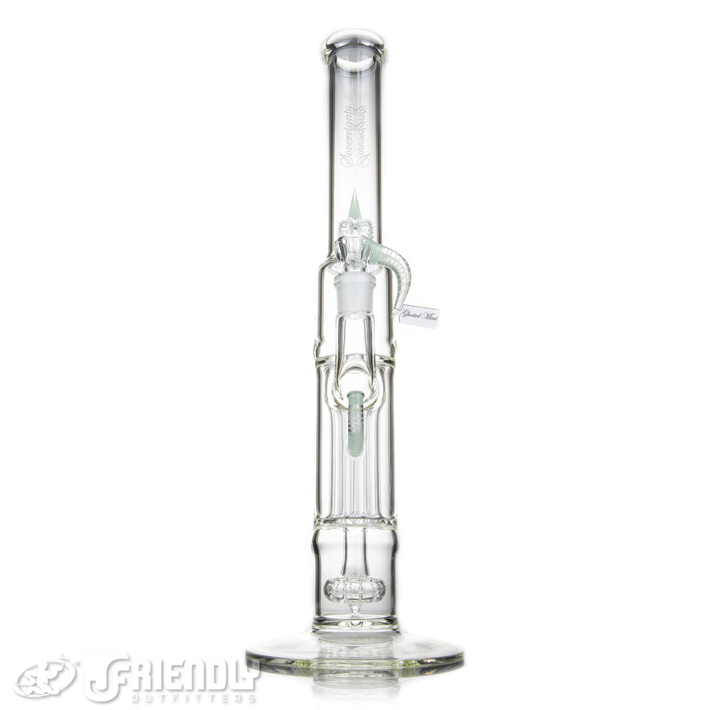 Sovereignty Glass Straight Foot Peyote Pillar w/Ghosted Mint Accents