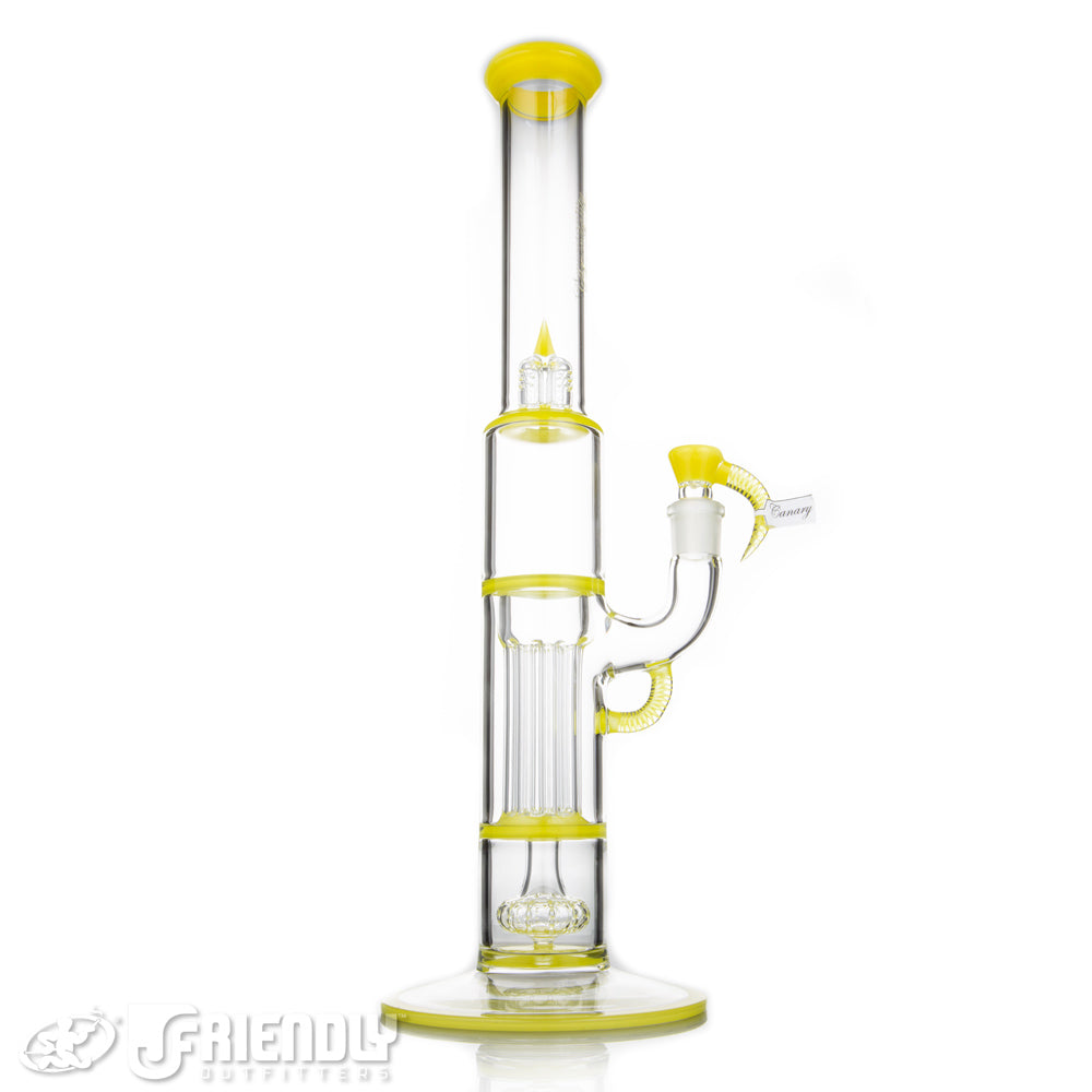 Sovereignty Glass Full Size Straight Foot/Neck Pillar w/Full Canary Accents