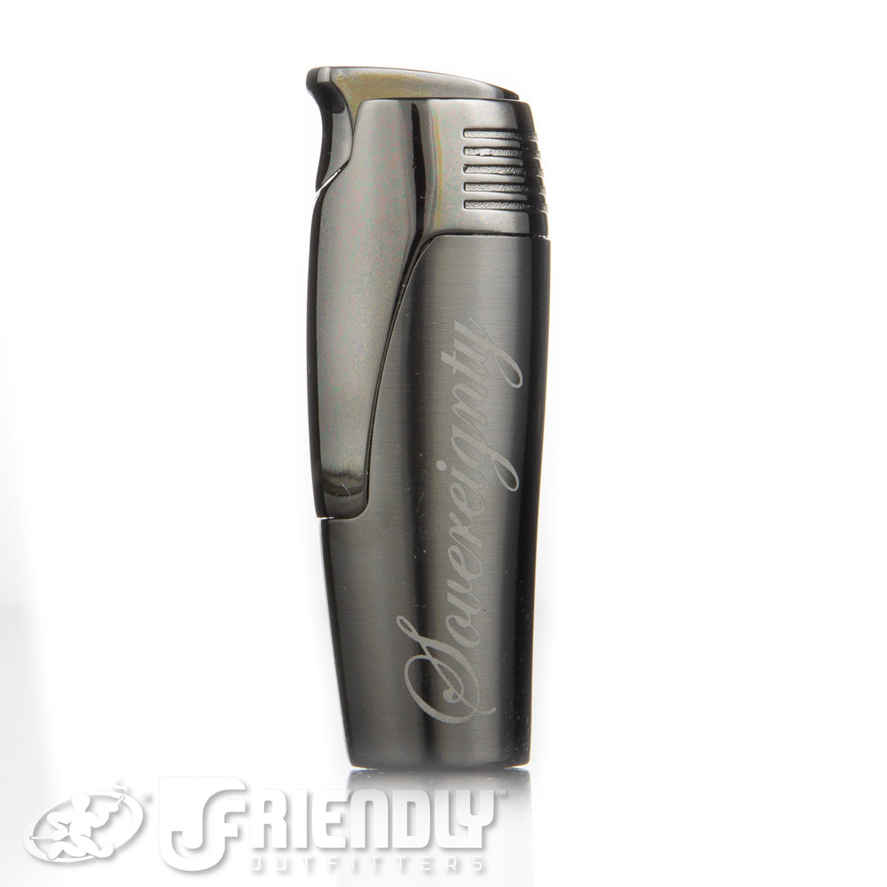 Sovereignty Glass/Vector Gunmetal Coup Single Torch Lighter