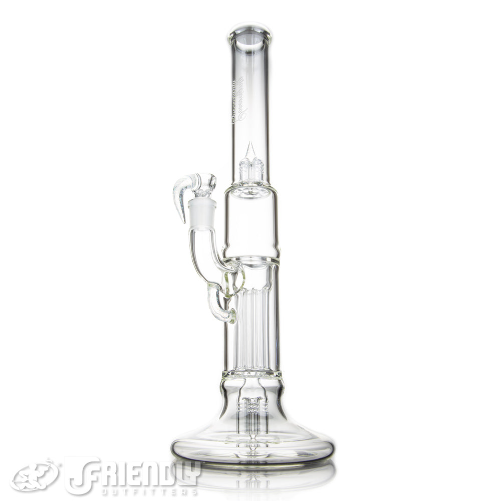 Sovereignty Glass Hollow Foot 4 Arm Pillar w/Crushed Opal Accents