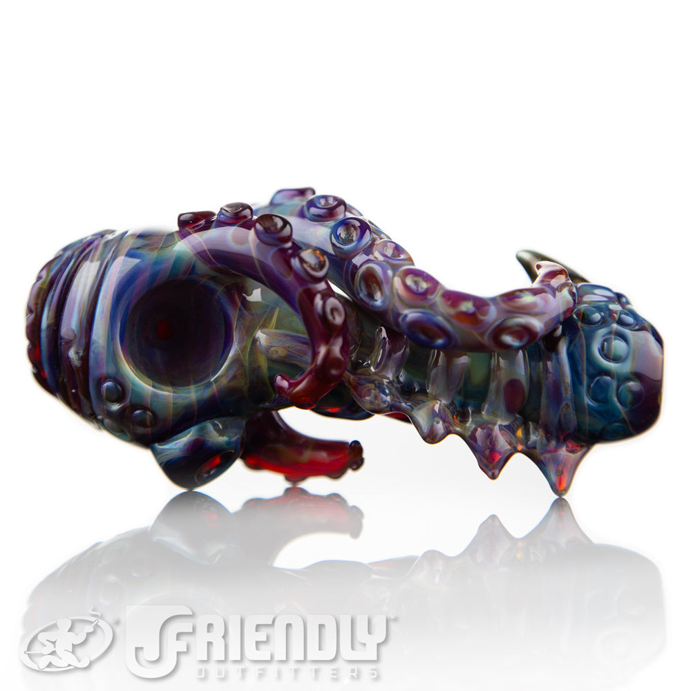 Mako Glass Amber Purple Creature Spoon #19