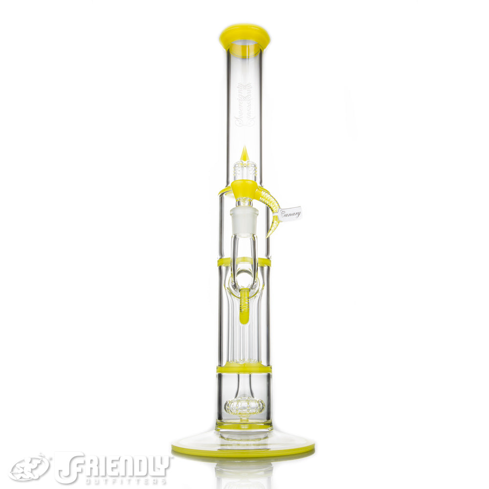 Sovereignty Glass Full Size Straight Foot/Neck Pillar w/Full Canary Accents