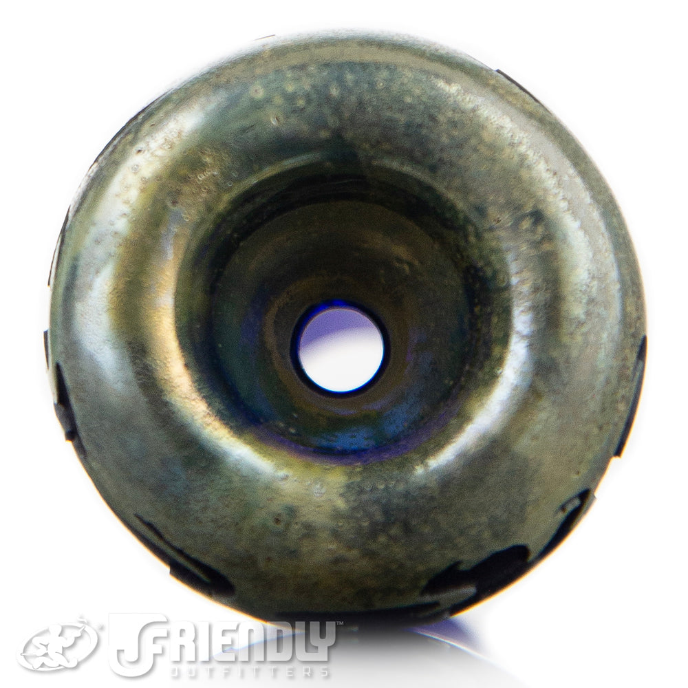 Liberty Glass 18mm Blue Under the Sea Carved Slide