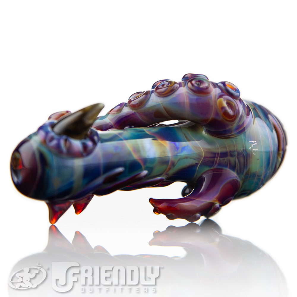 Mako Glass Amber Purple Creature Spoon #19