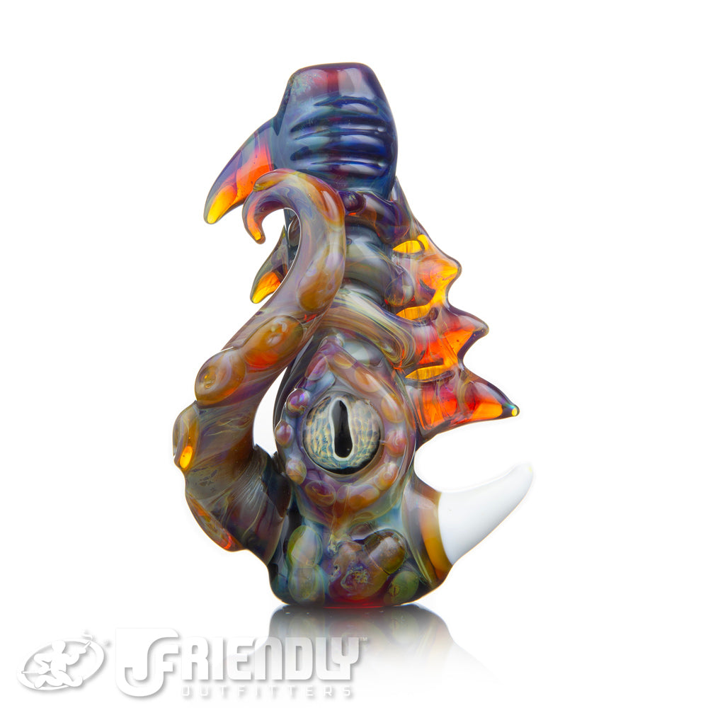 Mako Glass Amber Purple Fade Sea Creature Chillum