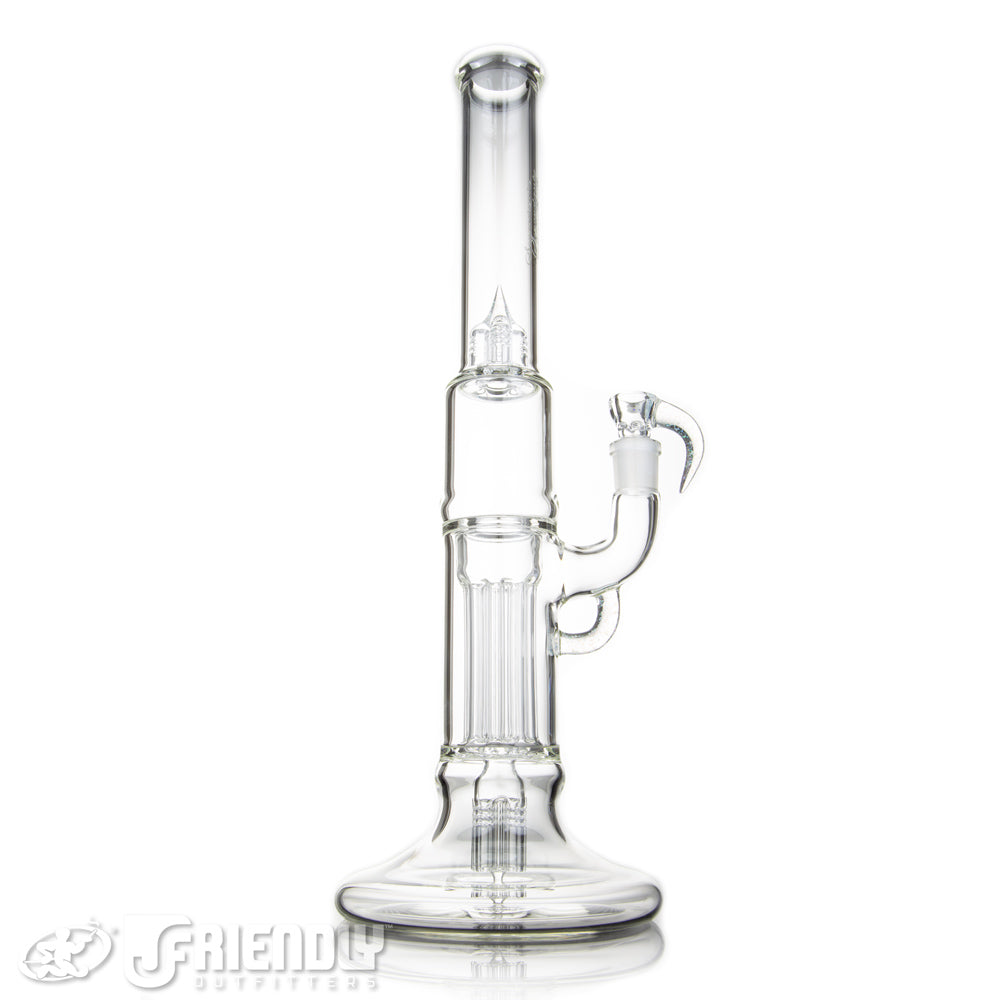 Sovereignty Glass Hollow Foot 4 Arm Pillar w/Crushed Opal Accents