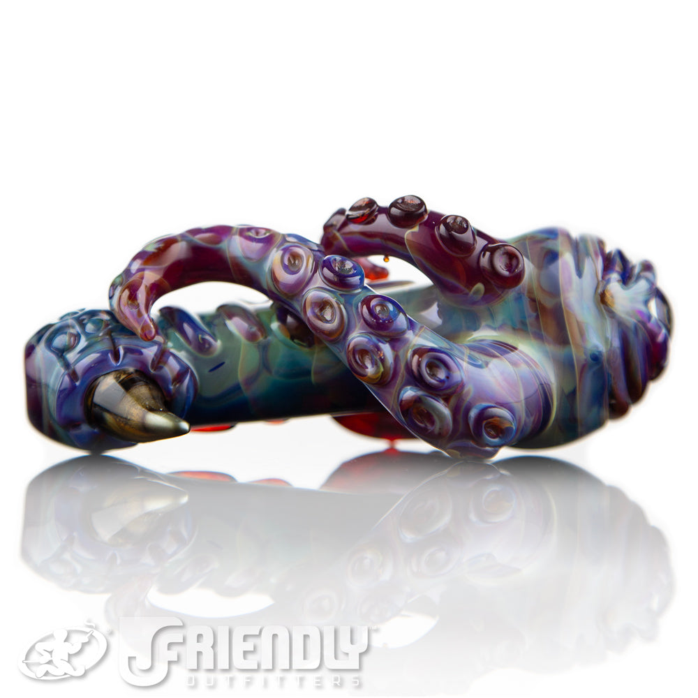 Mako Glass Amber Purple Creature Spoon #19