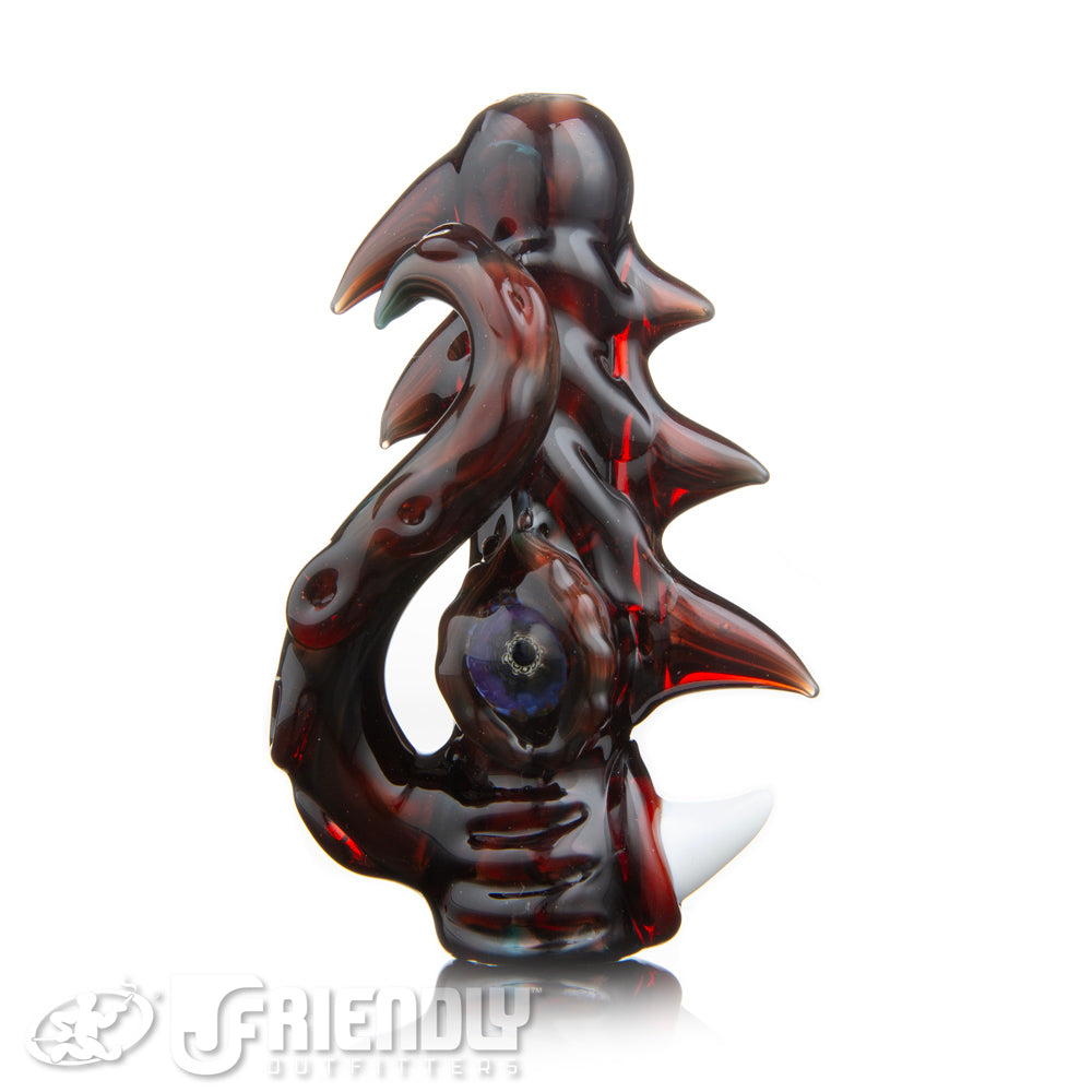 Mako Glass Dark Red Sea Creature Chillum