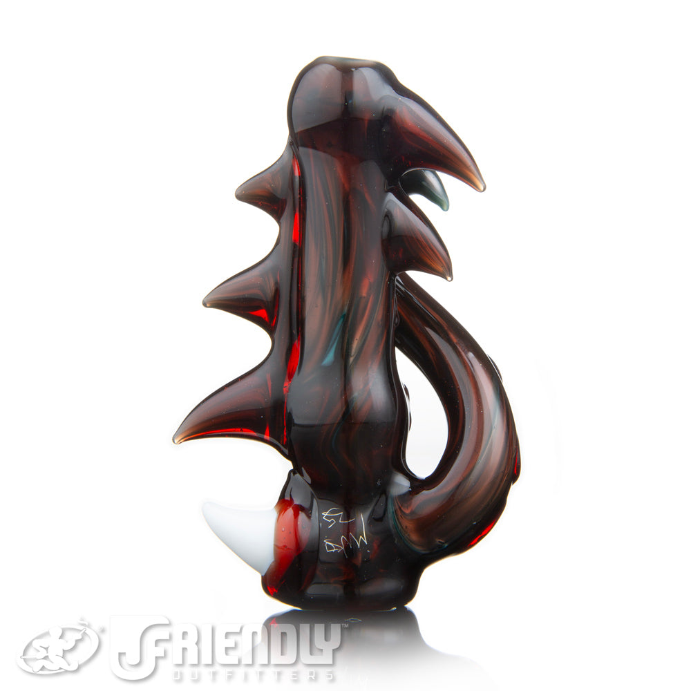 Mako Glass Dark Red Sea Creature Chillum