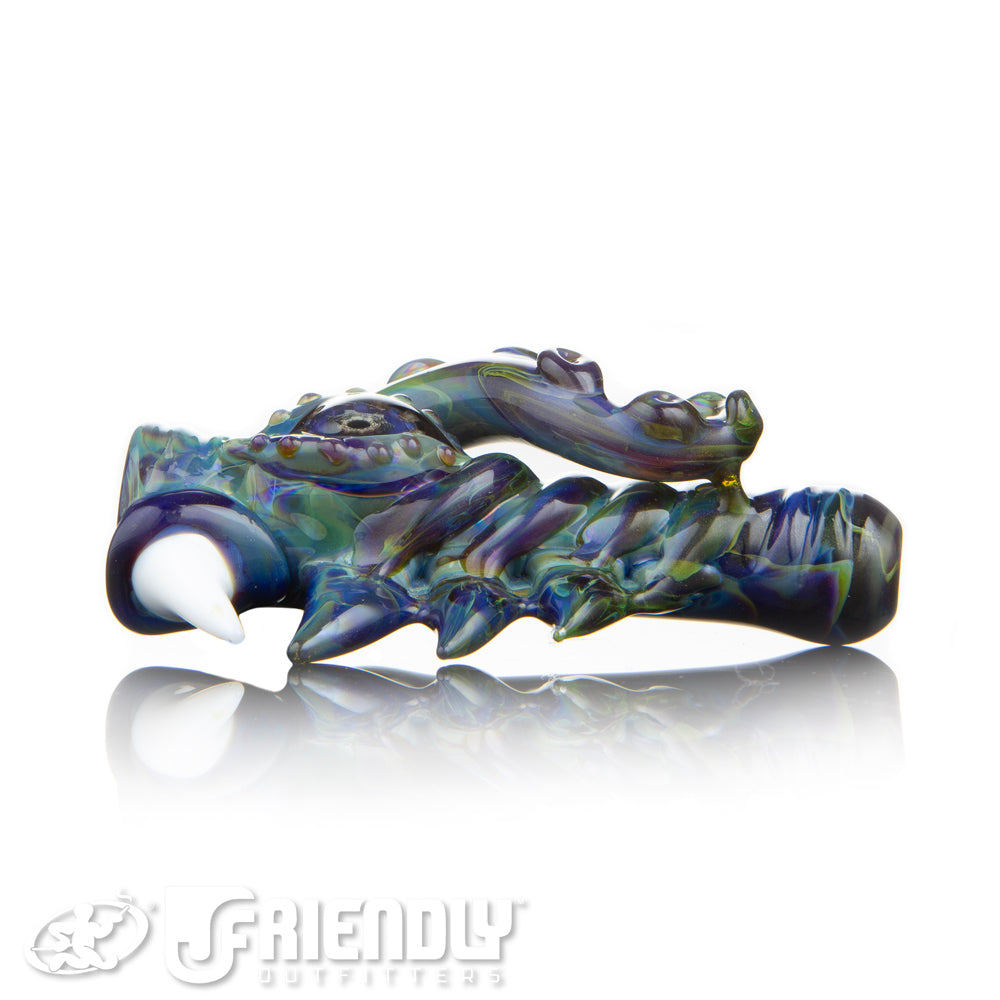 Mako Glass Blue & Green Sea Monster Chillum