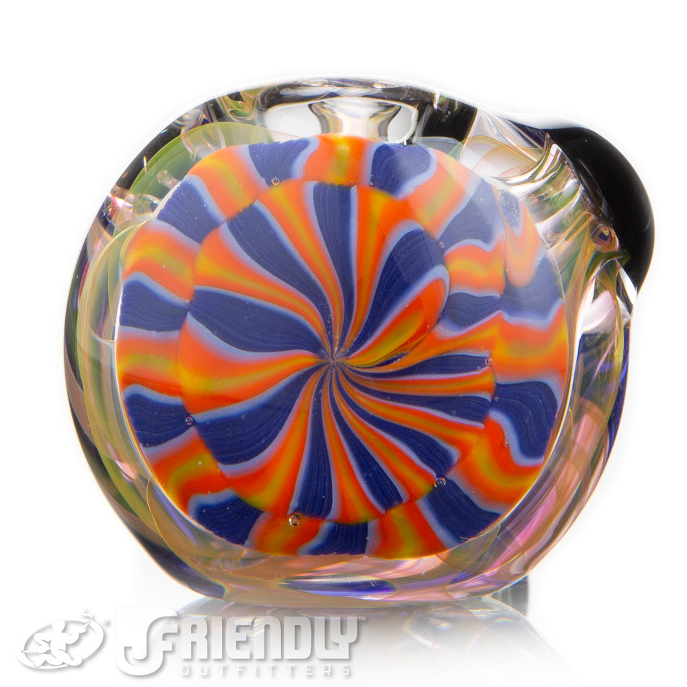 Talent Glass Dichro Swirl Spoon w/ Spiral Fire & Ice Front Accent