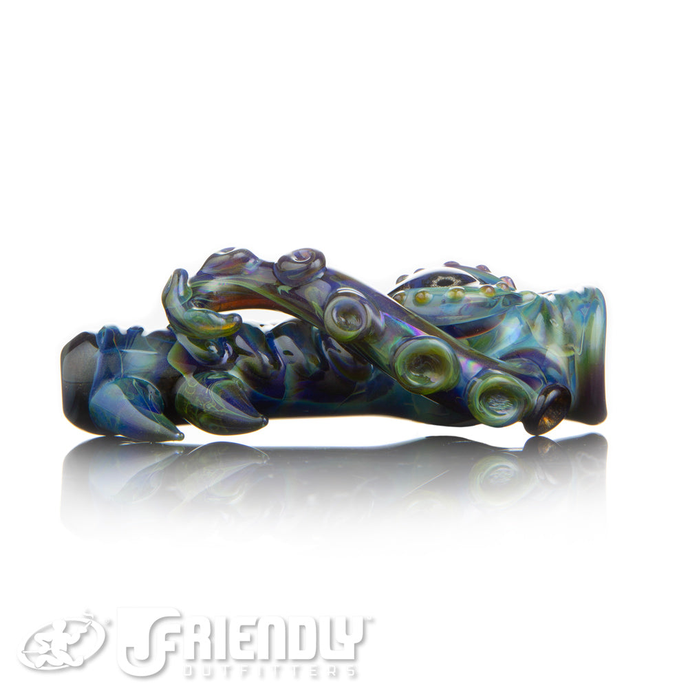 Mako Glass Blue & Green Sea Monster Chillum