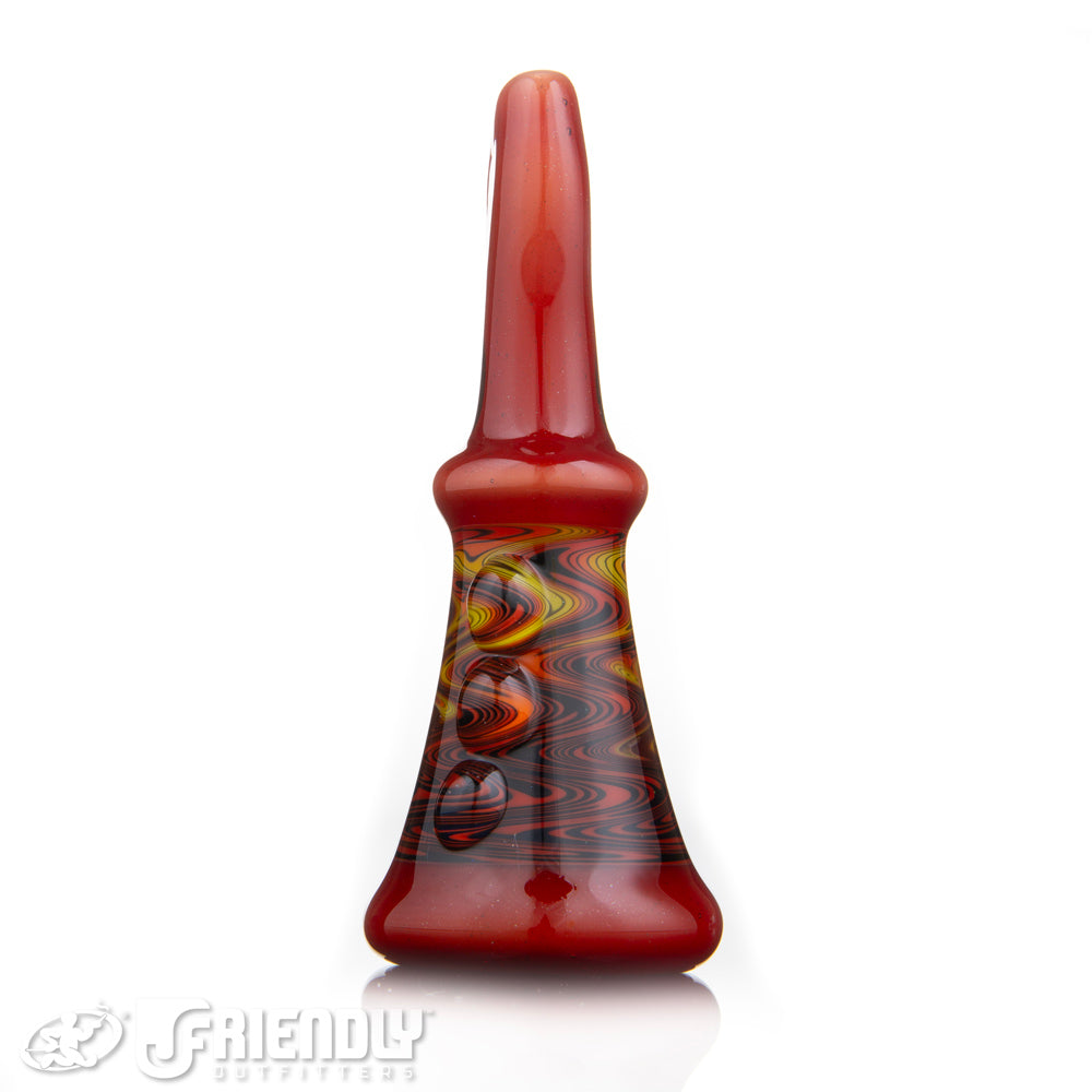 Fat Bottom Glass Red Reversal Chillum