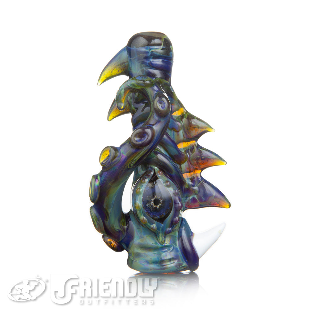 Mako Glass Blue & Green Sea Monster Chillum
