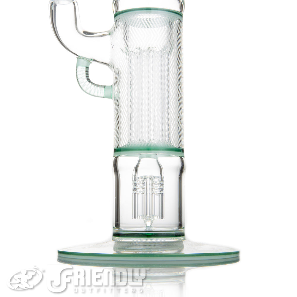 Sovereignty Glass Natty Neck 4 Arm Pillar w/ Cold Work & Full Atlantis x Star White Accents and Seals
