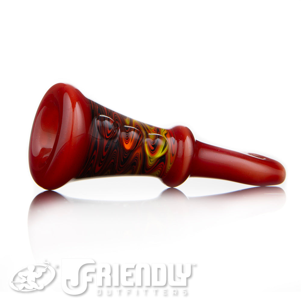 Fat Bottom Glass Red Reversal Chillum