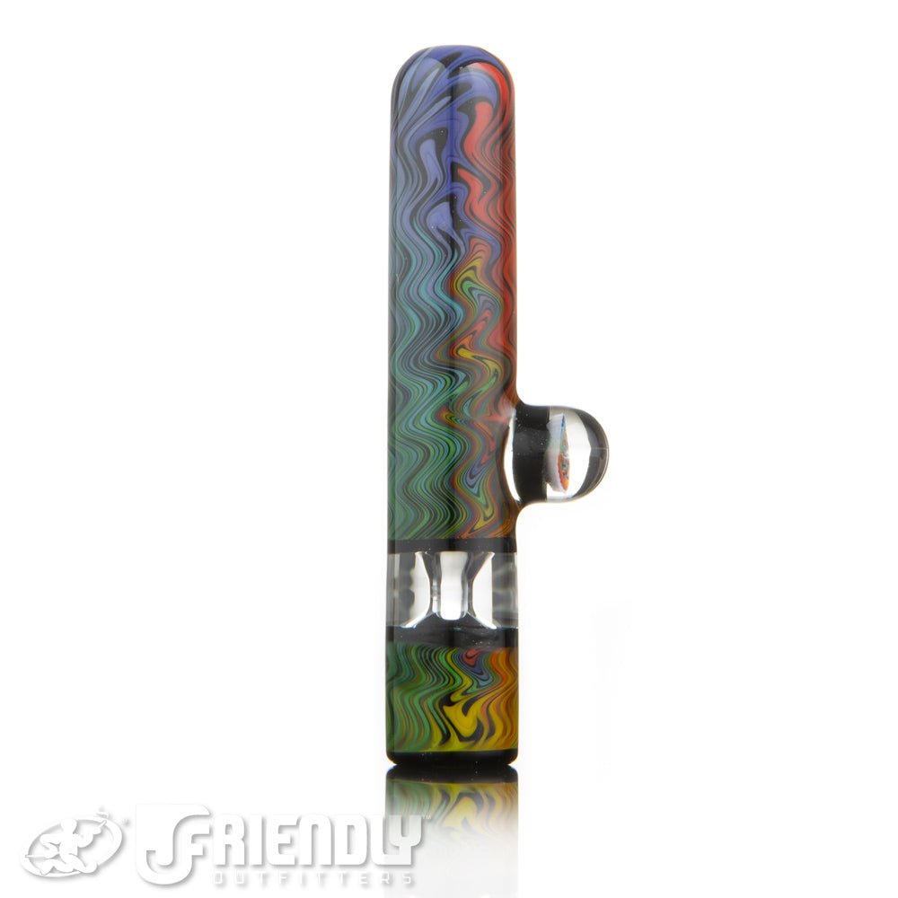 Amar Glass Rainbow Wig Wag CHillum #9