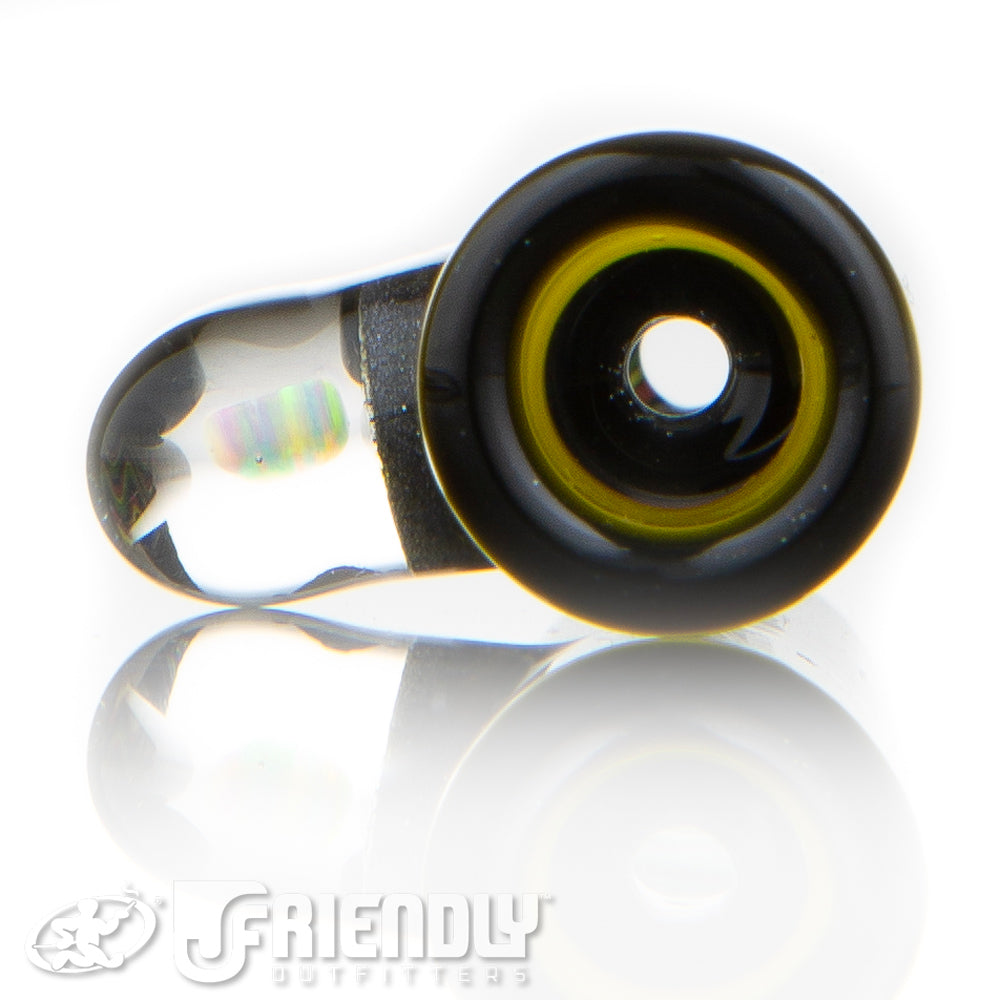 Amar Glass Yellow and Rasta Wig Wag Chillum #13