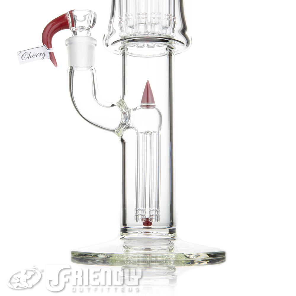 Sovereignty Glass Slitted Fixed 4 to 12 Arm Tree w/ Partial Cherry Accents