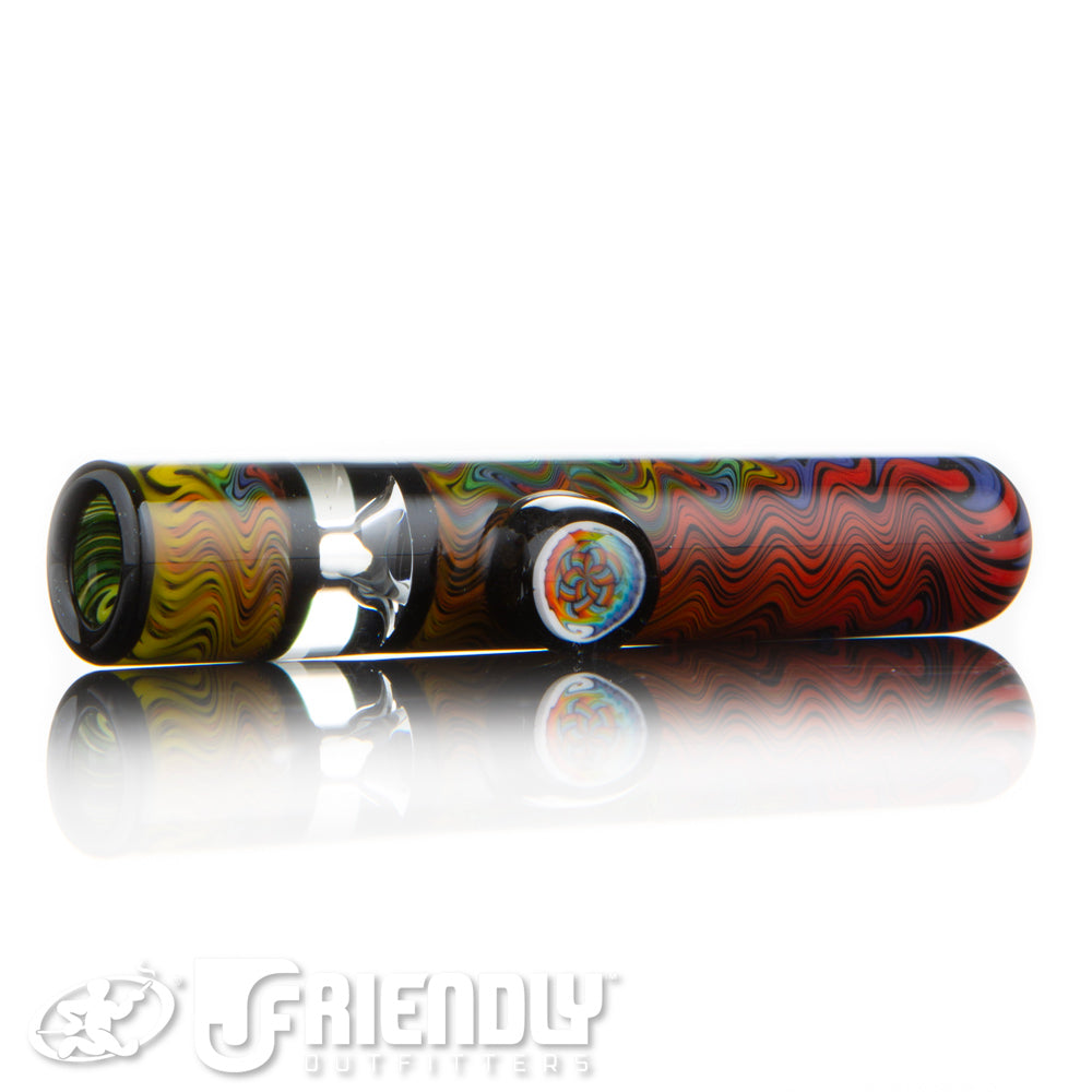 Amar Glass Rainbow Wig Wag CHillum #9