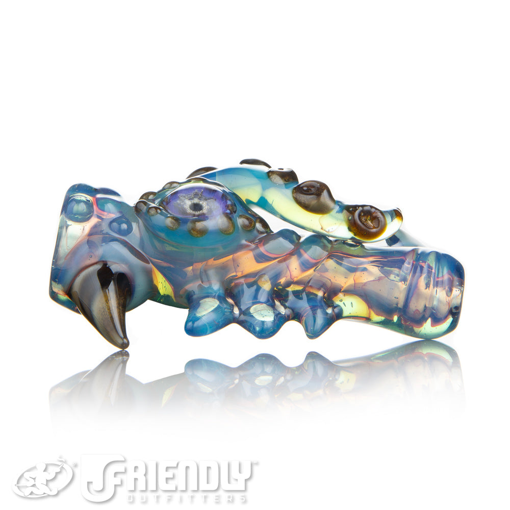 Mako Glass Blue & Purple Sea Creature Chillum