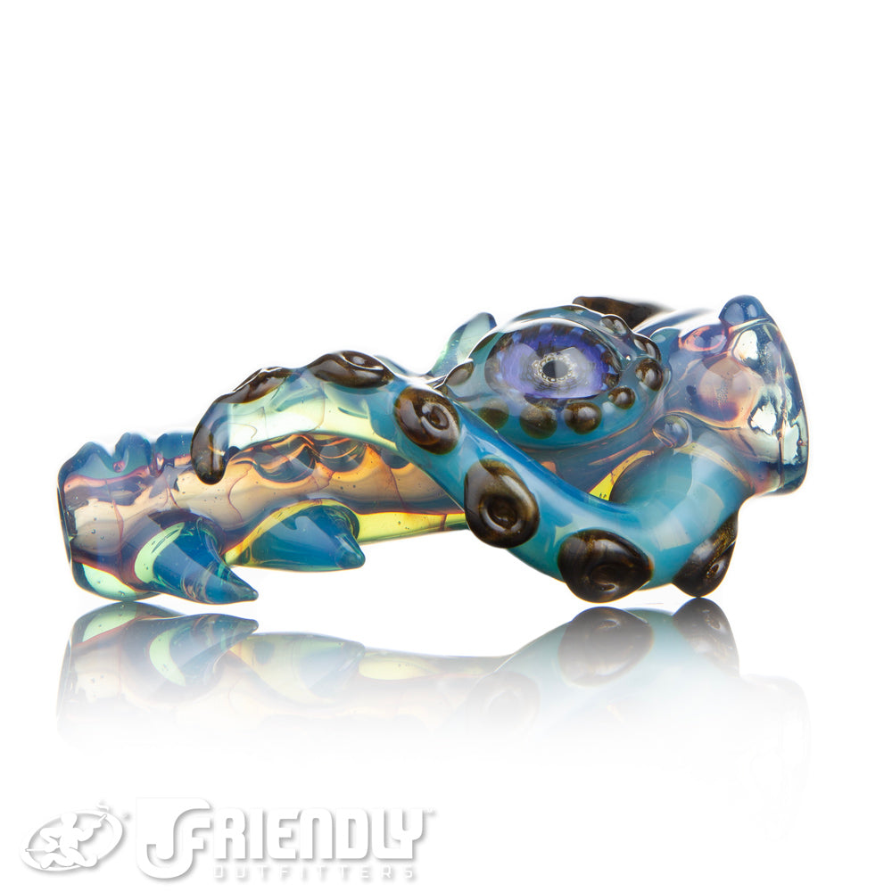 Mako Glass Blue & Purple Sea Creature Chillum