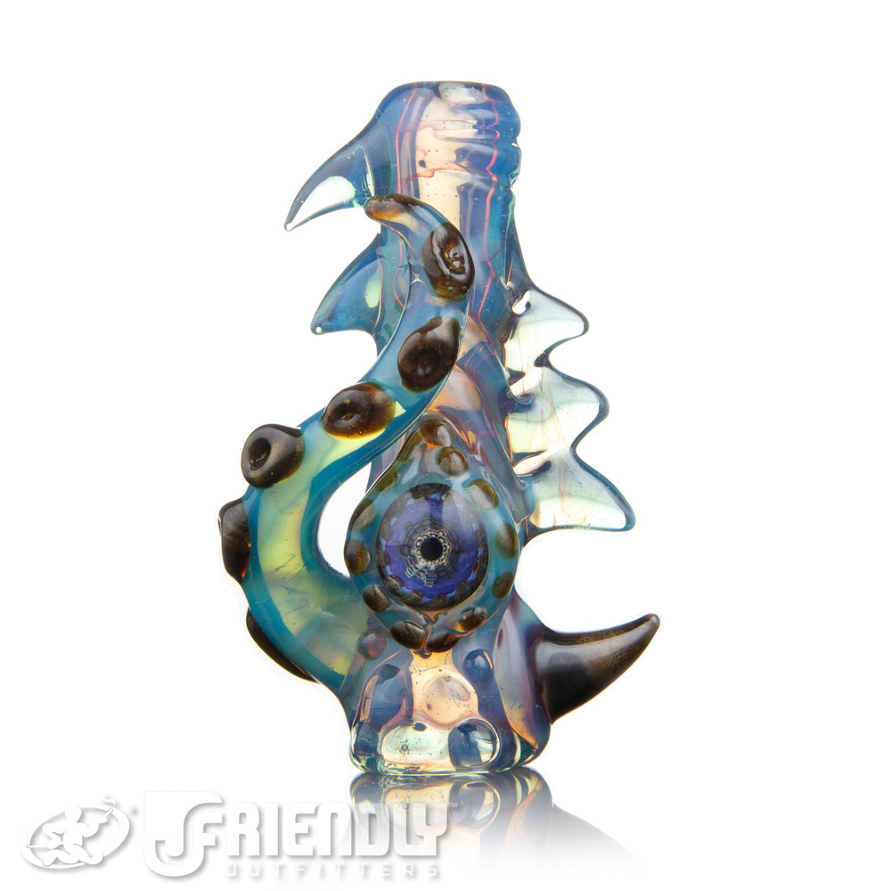 Mako Glass Blue & Purple Sea Creature Chillum